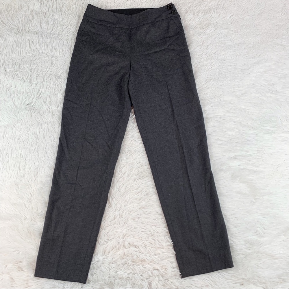 Sak Fifth Avenue high waisted wool blend straight dress pants in gray